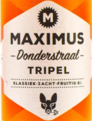 Maximus Donderstraal Tripel etiket